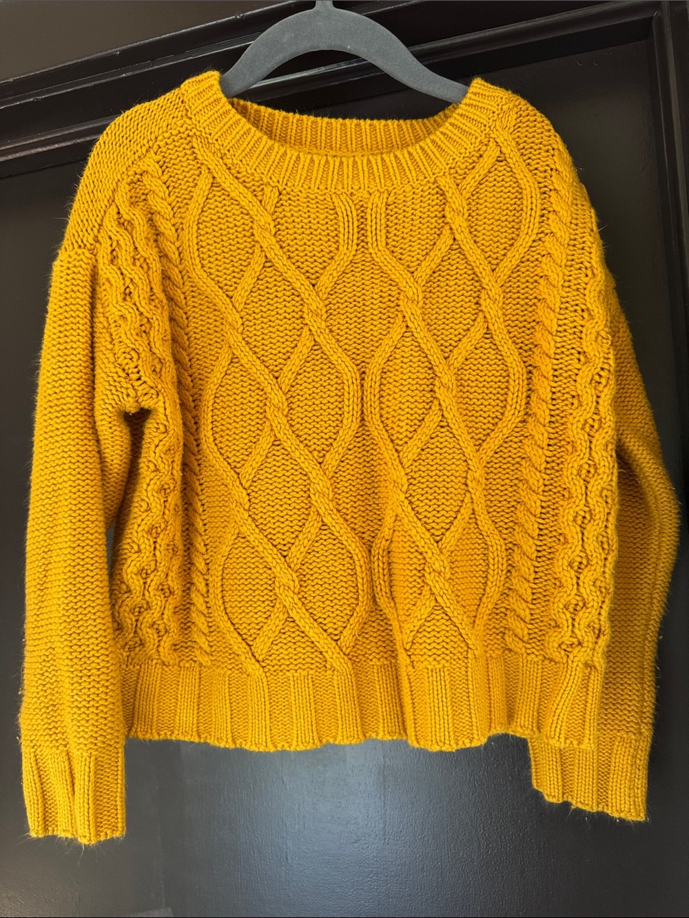 Crazy 8 Mustard Yellow Cable Knit Sweater